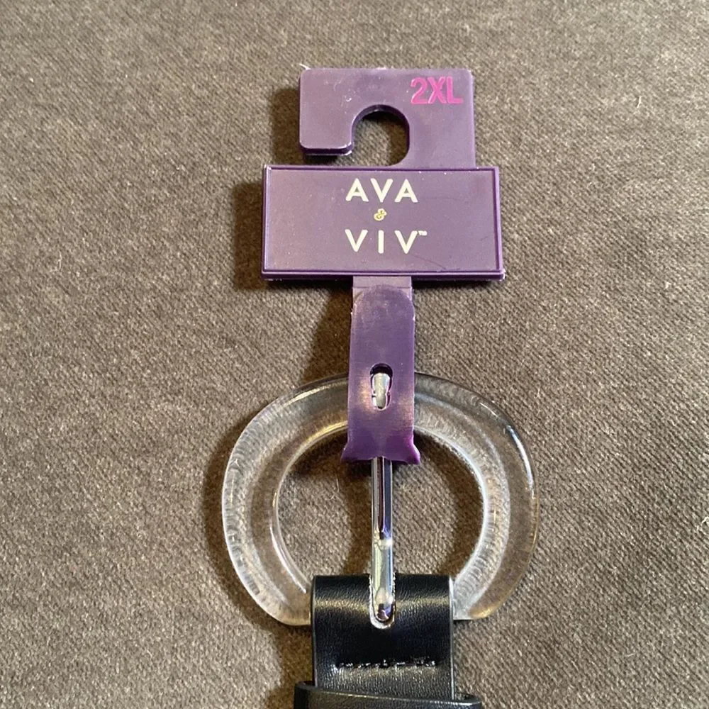 Black Belt with Clear Buckle 2X - NWT